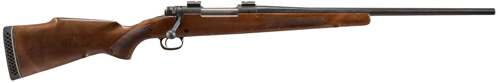 Winchester Model 670A 30-06 Bolt Action Rifle: Serial: G208480 Manufacturer: Winchester Model: 670A Caliber: 30-06 SPRG Barrel length: 22 in. OAL: 42.5 in. Condition: Good; mostly light wear & handling marks including pressure dents, scr