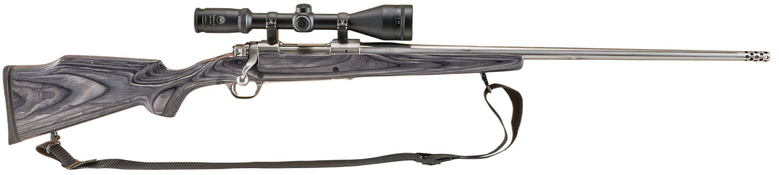 Ruger M77 Mark II Polished Stainless 338 Win Mag Rifle W/ Burris Scope (1 of 6)
