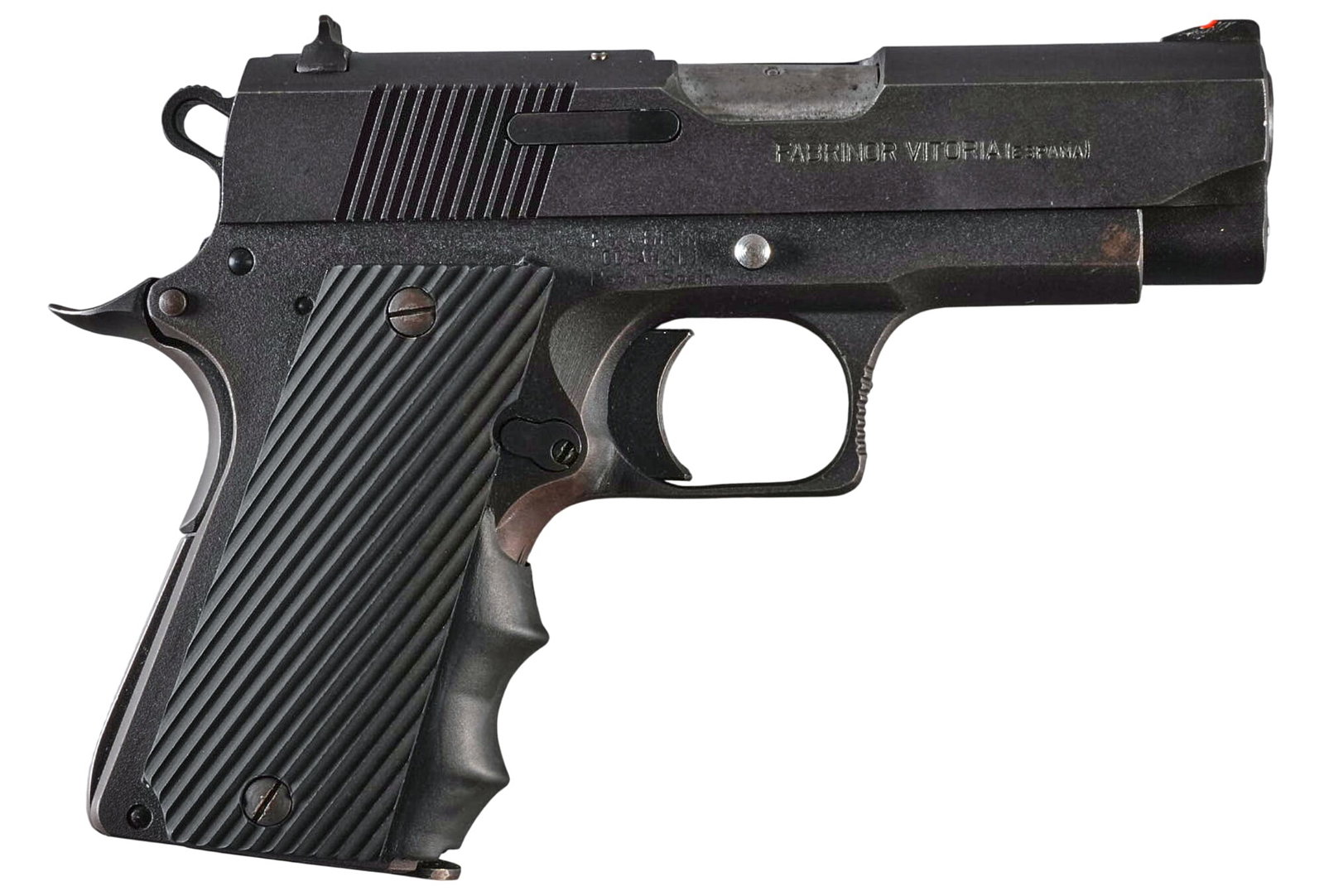 Llama Minimax 45 ACP Semi Auto Pistol: Serial: 71-04-10896-01 Manufacturer: Fabrinor Vitoria-Spain / RSA Ent. Inc. Model: Llama Minimax Caliber: 45 ACP Barrel length: 3.75 in. OAL: 7.5 in. Condition: Good; light used condition Includes: fi