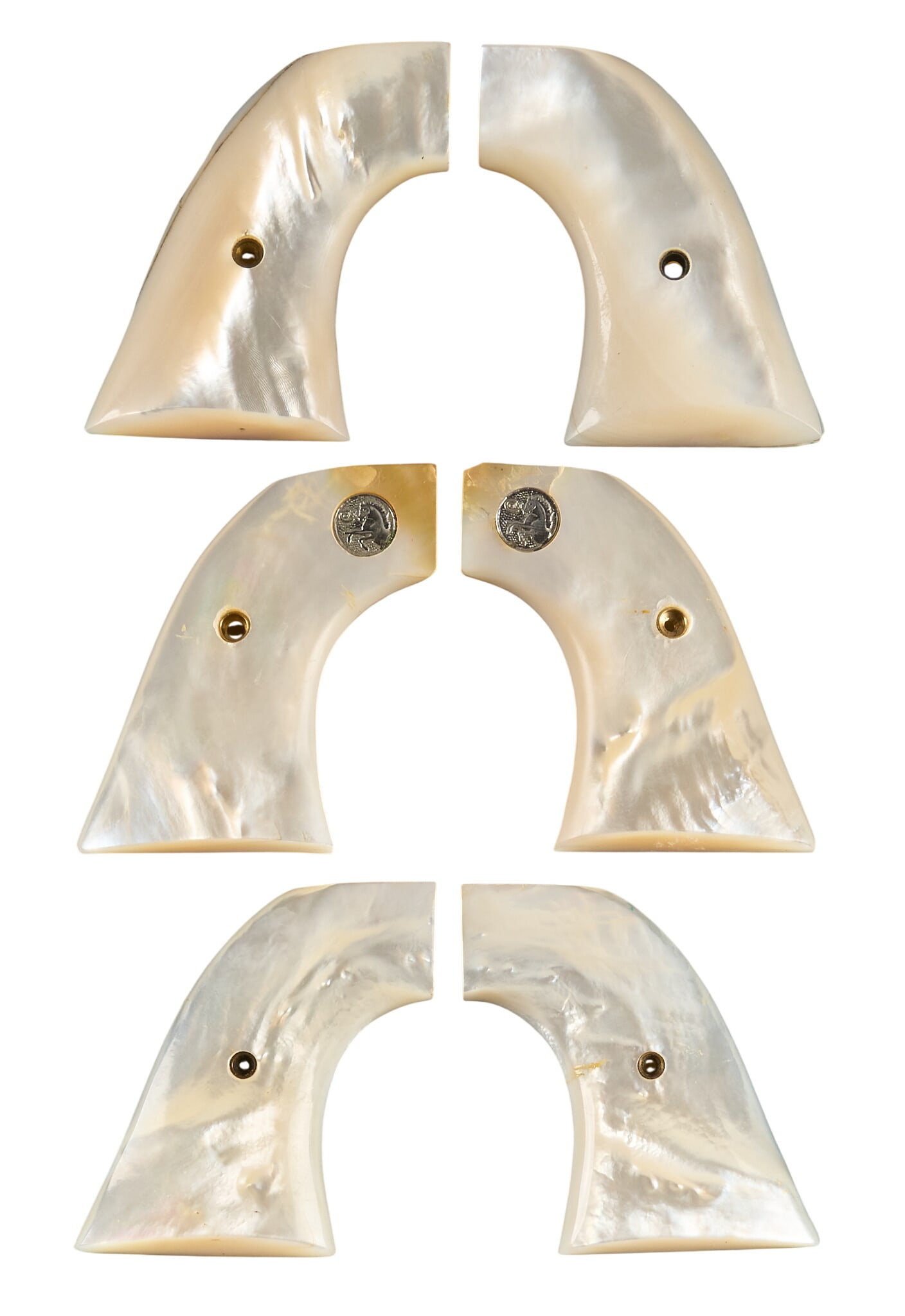 Collection of 3 Beautiful Colt Single Action Army Pearl Grip Sets (1 of 2)