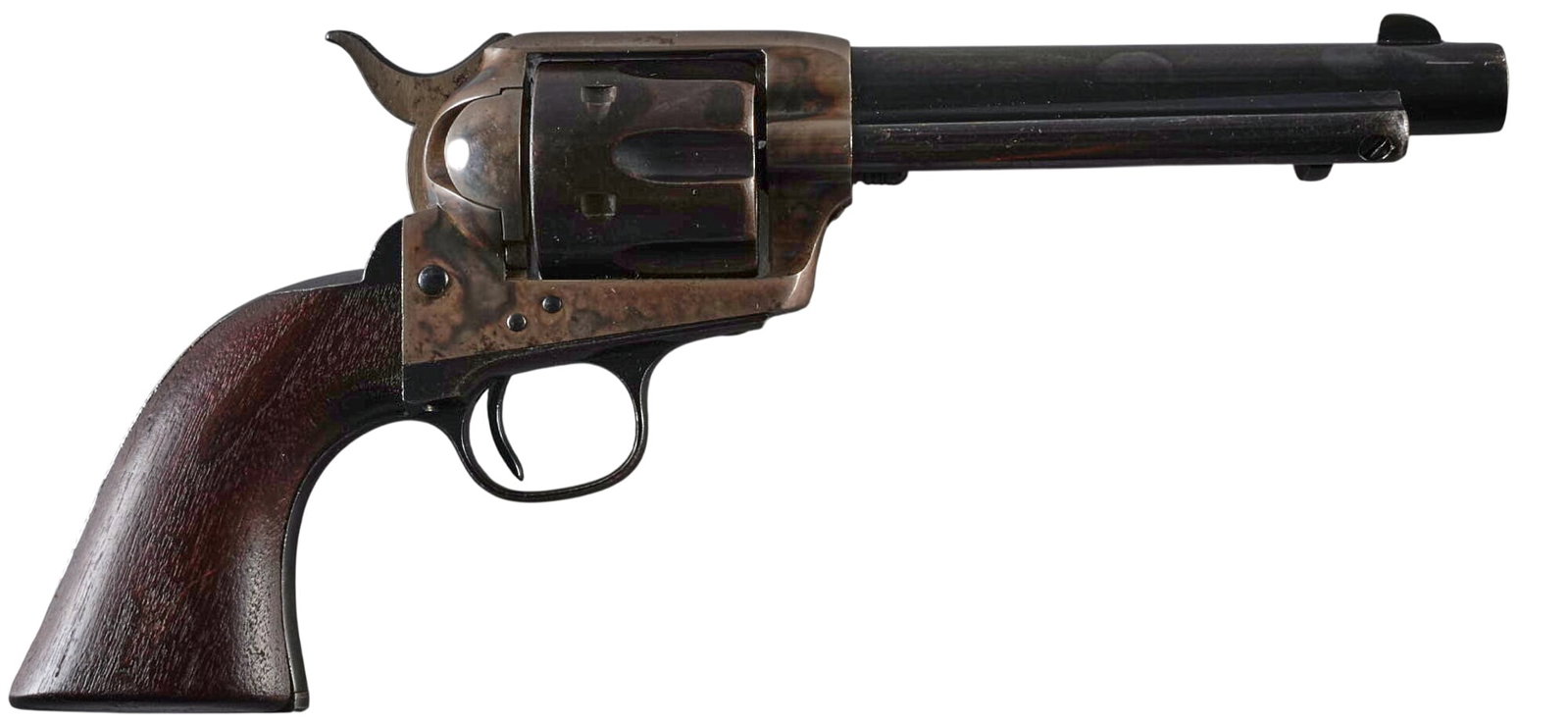 Nice Condition US Marked Colt Single Action Army Artillery 45 LC Revolver: Serial: 82168 Manufacturer: Colt's PT. F.A. Mfg. Co. (c. 1882) Model: 1873 Single Action Army (black powder frame) Caliber: 45 LC Barrel Length: 5.5 in. OAL: 11.5 in. Condition: Good-very go