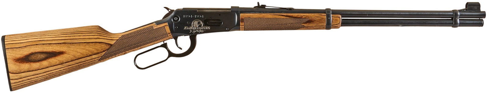 1995 Express Ranches Winchester 94AE Lever Action Rifle: Serial: 6145407 Manufacturer: Winchester Model: 94AE (Express Limousin Ranches 1995) Caliber: 30-30 Win Barrel length: 20 in. OAL: 38 in. Condition: Good; light used condition; light handli