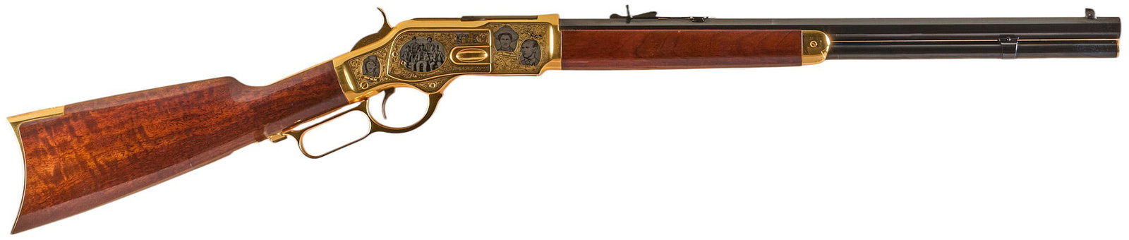 Uberti Legendary Lawmen & Outlaws Tribute Winchester 1873 Lever Action Rifle: Serial: W32434 Manufacturer: Uberti-Italy / Taylors & Co. (A&A Engraving / America Remembers) Model: 1873 Legendary Lawmen & Outlaws Tribute (66 of 300) Caliber: 45 Colt Barrel lengt