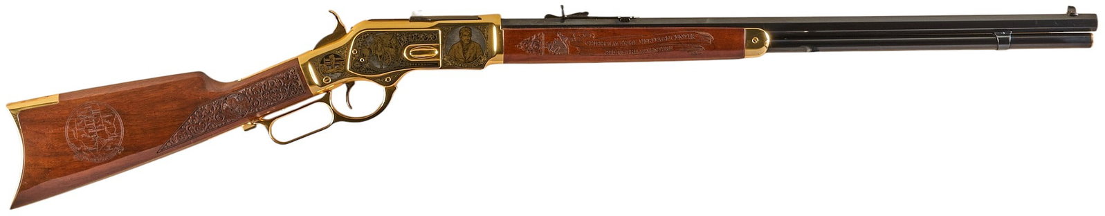 Uberti Engraved Chisolm Trail Tribute 1873 Lever Action Sporting Rifle (1 of 15)