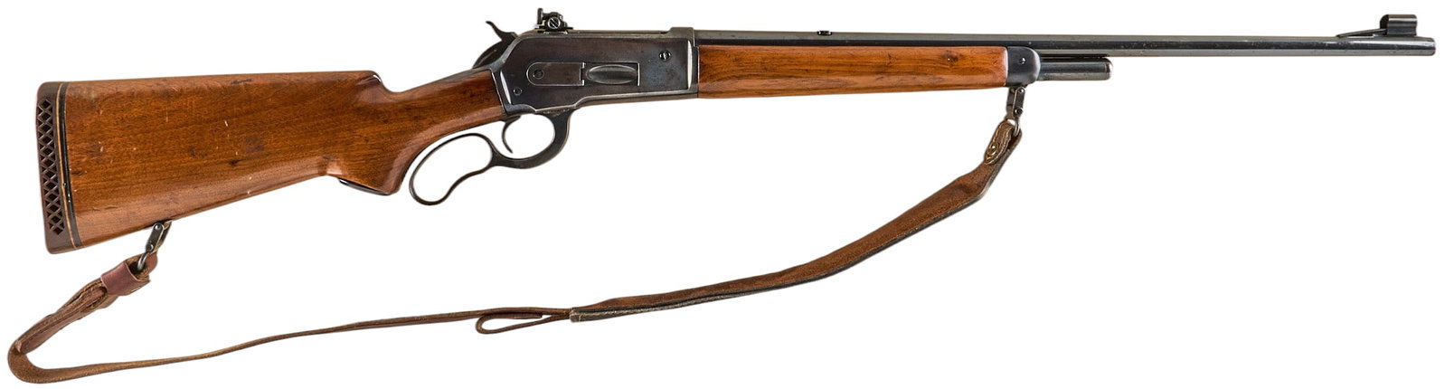 Pre-64 Winchester Model 71 348 Win Lever Action Rifle W/ Lyman Peep Sight: Serial: 31074 Manufacturer: Winchester-New Haven, CT. (c. 1950) Model: 71 Standard Grade Carbine (1 of 4,000) Caliber: 348 Win Barrel length: 20 in. OAL: 38.5 in. Condition: Good; moderately used