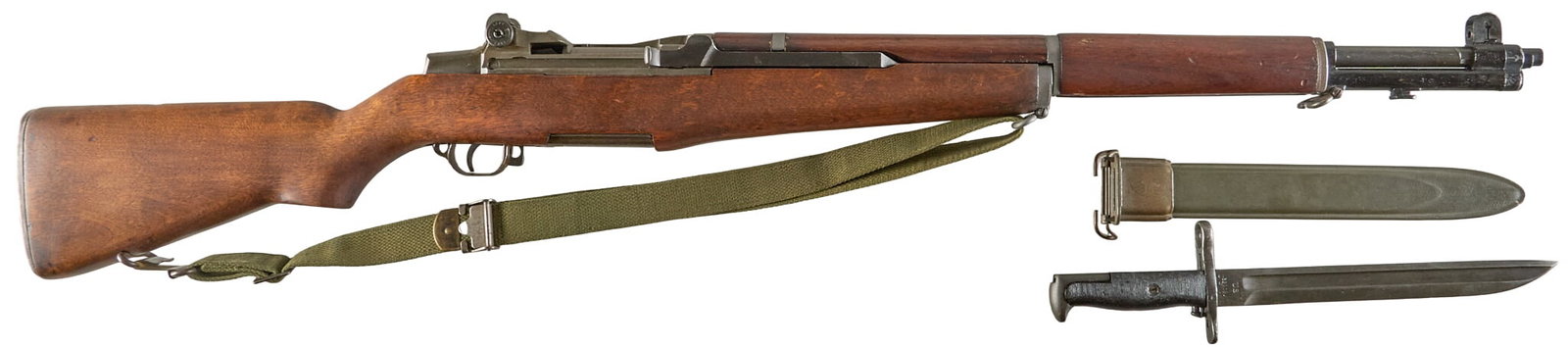 Period Correct WWII US Winchester M1 Garand Rifle W/ Bayonet (1 of 10)