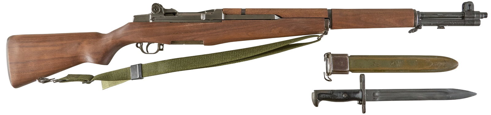 Clean WWII US Springfield Armory M1 Garand Rifle W/ Bayonet (1 of 10)