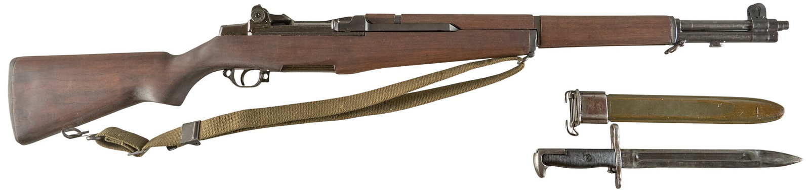 Very Nice WWII US Springfield Armory M1 Garand Rifle W/ Bayonet (1 of 10)