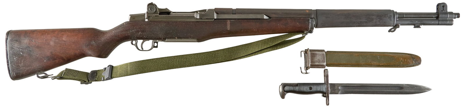 WWII US Springfield Armory M1 Garand Rifle W/ Bayonet (1 of 10)