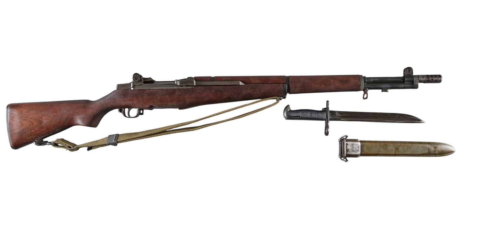 WWII US Springfield Armory M1 Garand Rifle W/ Bayonet (1 of 7)