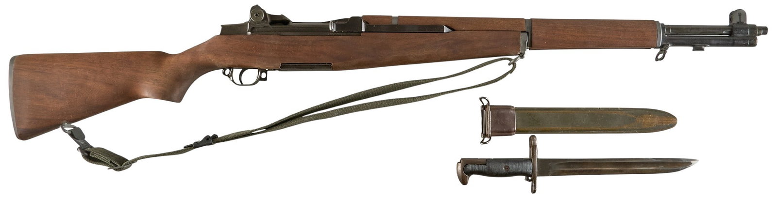 WWII US Springfield Armory M1 Garand Rifle W/ Bayonet: Serial: 522192 (receiver: March 1942; barrel Nov. 1943) Manufacturer: Springfield Armory Model: M1 Garand Caliber: 30-06 SPRG Barrel length: 24 in. OAL: 44 in. Condition: Very Good; wood stock &a