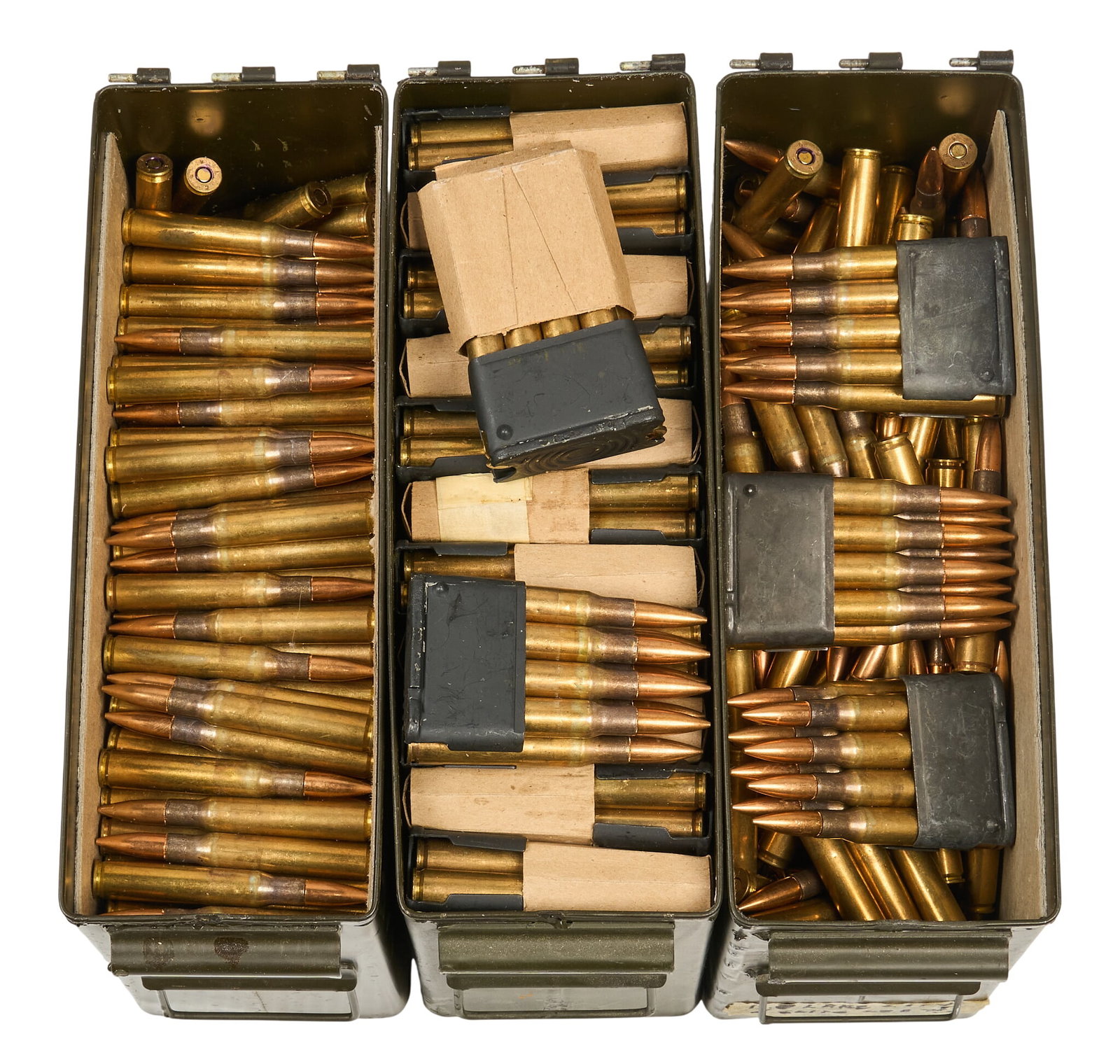 Approx. 730 Rounds of 30-06 Ammunition: Includes: -approximately 450 rounds of loose LC 30-06 -280 rounds of 30-06 on enbloc clips Provenance: A Spring Branch, Texas estate