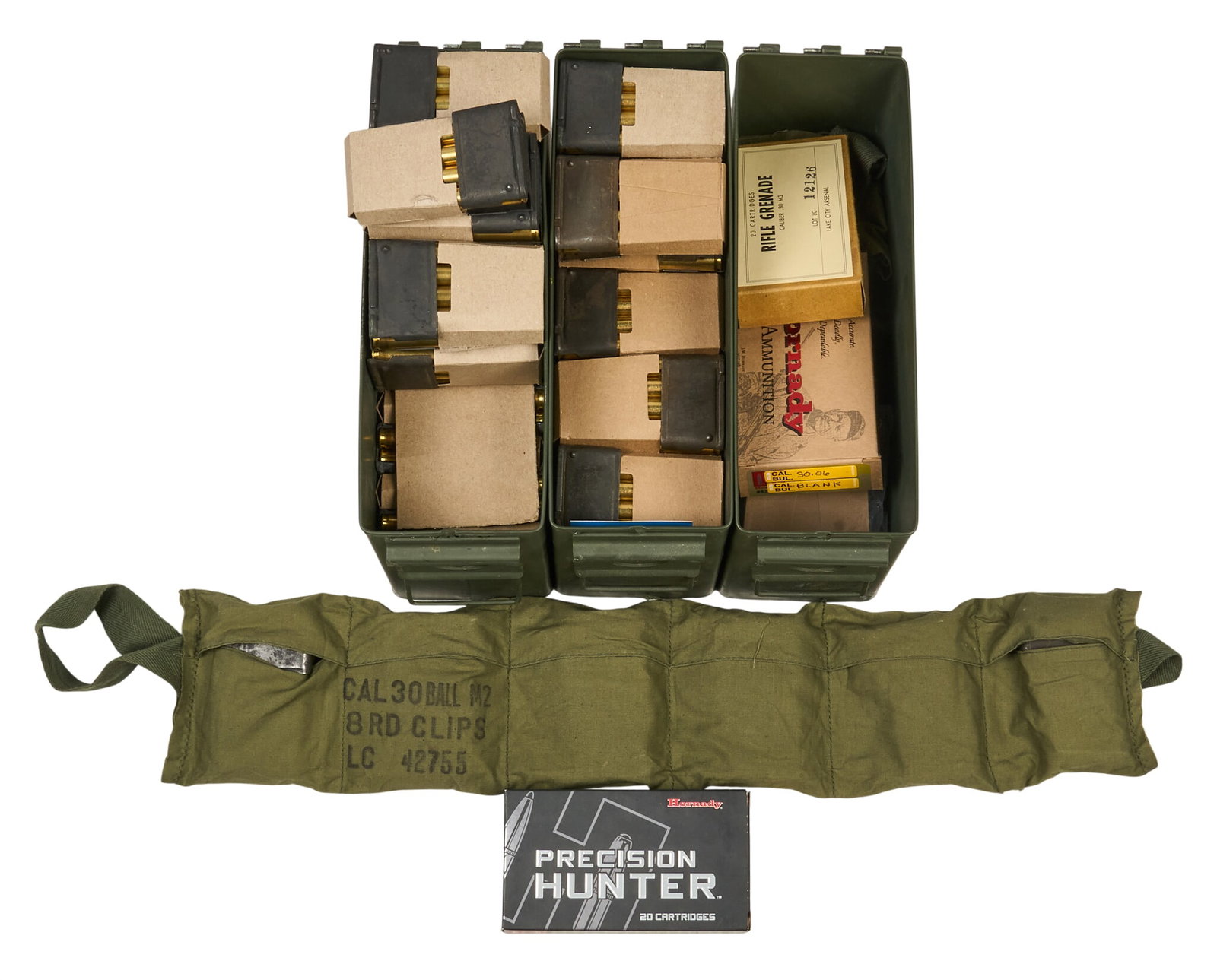 Approx. 555 Rounds of Mixed 30-06 Ammunition & Enbloc Clips (1 of 1)