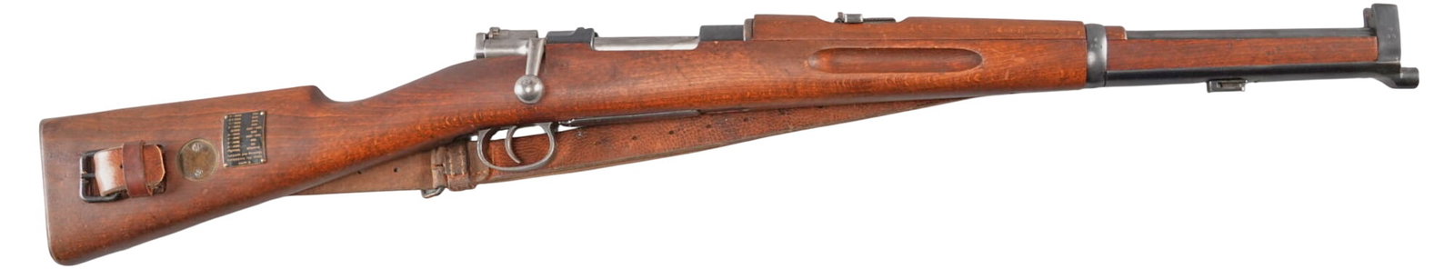 Antique Early First Batch Swedish M1894 6.5x55 Bolt Action Carbine: Serial: 9533 Manufacturer: Waffenfabrik Mauser Oberndorf-Germany (c. 1895) Model: 1894 Carbine Caliber: 6.5x55 Swedish Barrel length: 18 in. OAL: 37 in. Condition: Very good-refinished; wood
