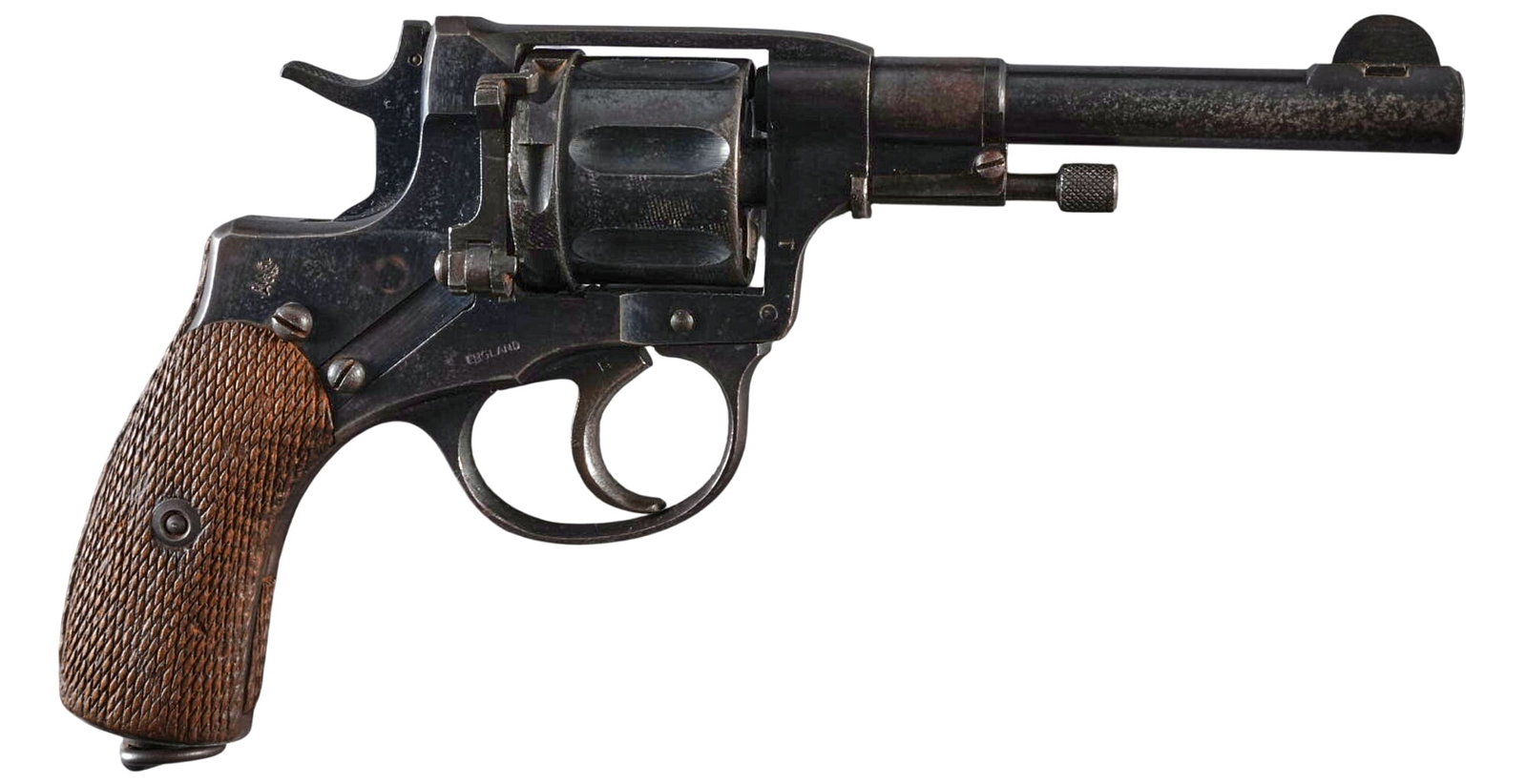 Rare Imperial Tula NCO 1895 Nagant 7.62x38R Revolver: Serial:7321 Manufacturer: Tula Arsenal (c. 1917) Model: 1895 Nagant Caliber: 7.62x38R Barrel Length: 4.5 in. OAL: 9 in. Condition: Good-commensurate with age; small pressure dents & scratches; spo