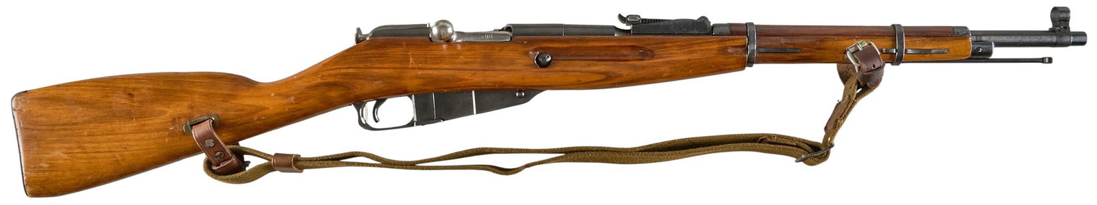 Izhevsk M91/59 Mosin Nagant 7.62x54R Bolt Action Carbine: Serial: VS2188 Manufacturer: Izhevsk Arsenal-Russia / Century Arms Inc. (c. 1943) Model: 1891/59 Mosin Nagant Caliber: 7.62x54R Barrel Length: 20.125 in. OAL: 40.25 in. Condition: Good-Restored: mostl