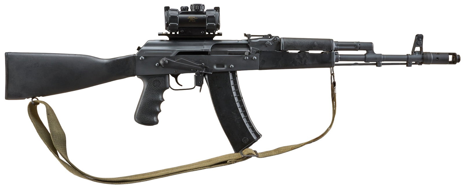Century Arms NDS-2 5.45x39 Semi Auto Rifle: Serial: J001580 Manufacturer: Century Arms Inc. - Georgia VT. / NODAK SPUD LLC - Edna MN. Model: NDS-2 Caliber: 5.45x39 Barrel Length: 16.3 OAL: 38 in. Condition: Good; some light wear & handling 