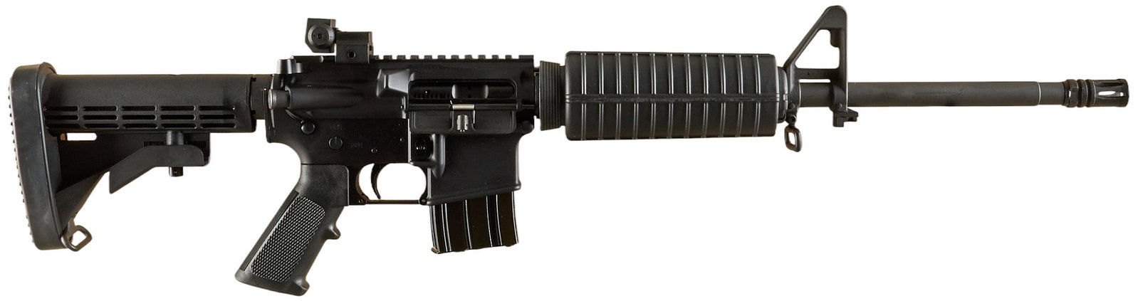 PSA PA-15 5.56 NATO Semi Auto Rifle: Serial: SCNL300157 Manufacturer: Palmetto State Armory Model: PA-15 Caliber: 5.56 NATO (1:9 twist) Barrel length: 17.5 in. w/ flash hider OAL: 32.75-36 in. Condition: Very good; lightly used condition