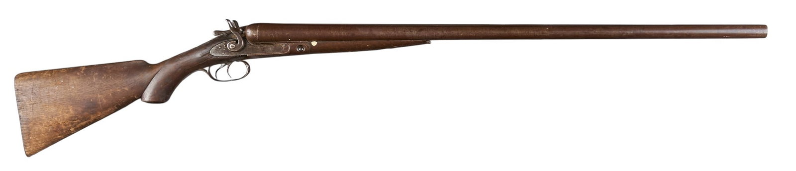 Antique Parker Bros Grade 0 Top-Lever 10 Gauge SXS Shotgun: Serial: 39941 Manufacturer: Parker Bros. (c. 1884) Model: Grade 0 ("T") Top-Lever Caliber: 10 Gauge (frame size 4) Barrel length: 32 in. (twist barrels) OAL: 48.5 in. Condition: Fair-antique