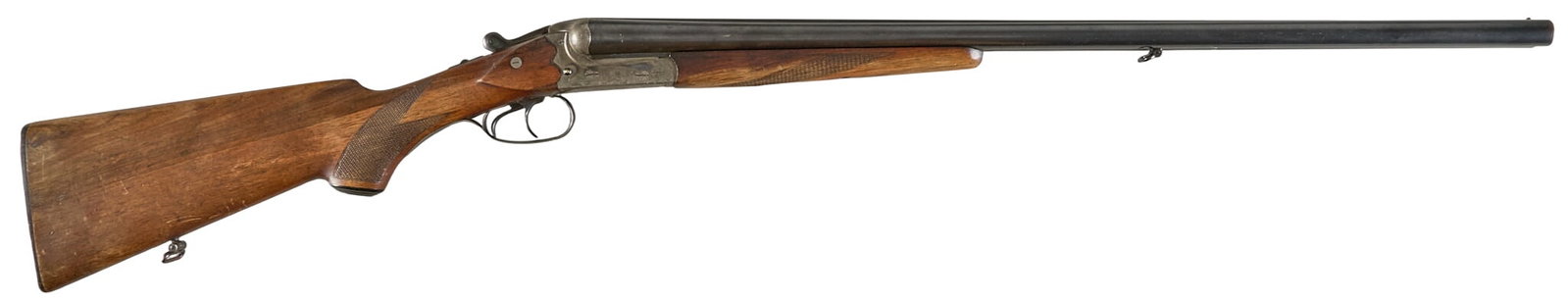 German Merkel Model 8 Scalloped Boxlock 12 Gauge SXS Shotgun: Serial: 534588 Manufacturer: Merkel-Suhl, Germany (c. 1968) Model: 8 Caliber: 12 Gauge Barrel length: 28 in. (2.75 in. chamber) OAL: 44.75 in. LOP: 14.375 in. (front trigger); 13.375 in. (rear tr