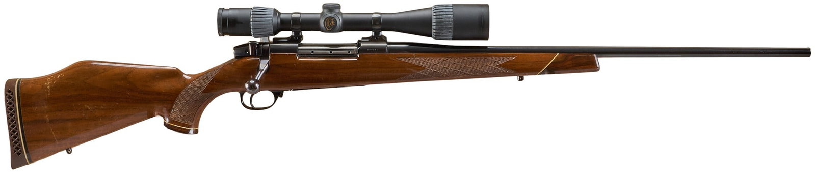 Weatherby Mark V Deluxe 300 Wby Mag Bolt Action Rifle W/ Scope (1 of 4)