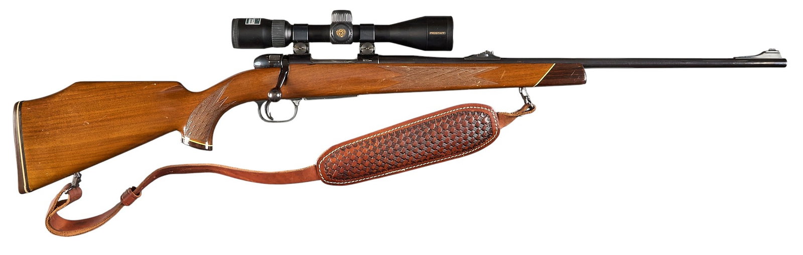 Mauser Model 4000 222 Rem Bolt Action Rifle W/ Nikon Scope: Serial: 01109 Manufacturer: Mauser-Werke A.G. / Mauer-Bauer Corp. Model: 4000 Caliber: 222 Rem Barrel Length: 24 in. OAL: 43.5 in. Condition: Good; light to moderate wear; bore is good & brig