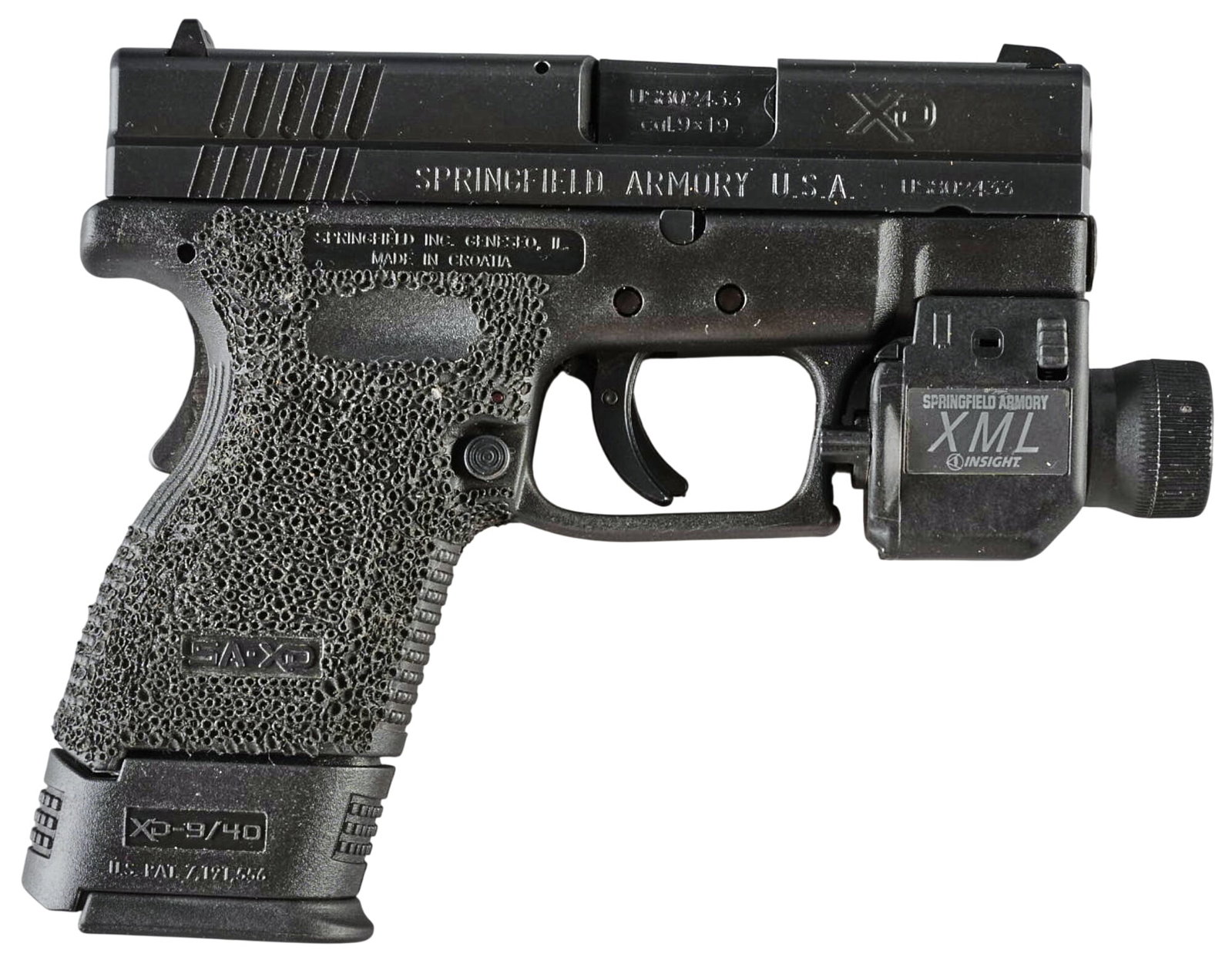 Springfield XD Sub Compact 9mm Semi Auto Pistol (1 of 4)