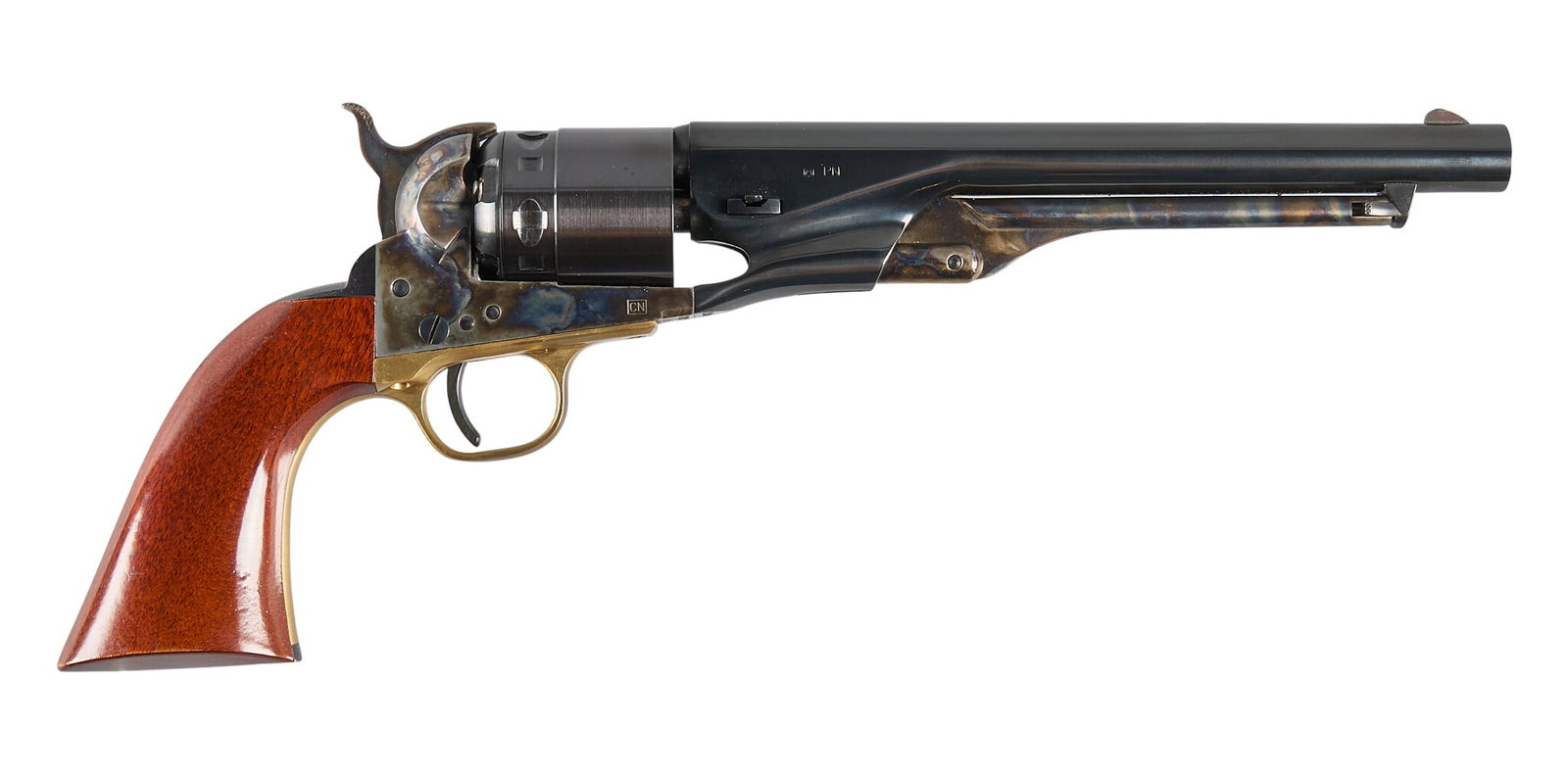 Uberti 1860 Army 45 LC Conversion Cylinder Revolver W/ Box: Serial: D22462 Manufacturer: Uberti-Italy Model:1860 Army Converted Caliber: 45 LC / 44 cal. (BP) Barrel length: 8 in. OAL: 14 in. Condition: Very good; lightly used condition; good bore Include