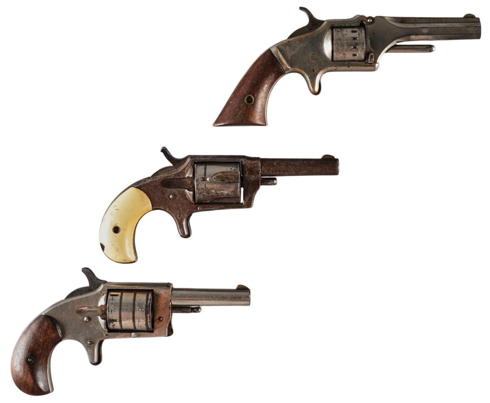 Collection of 3 Antique Pocket Revolvers (1 of 2)