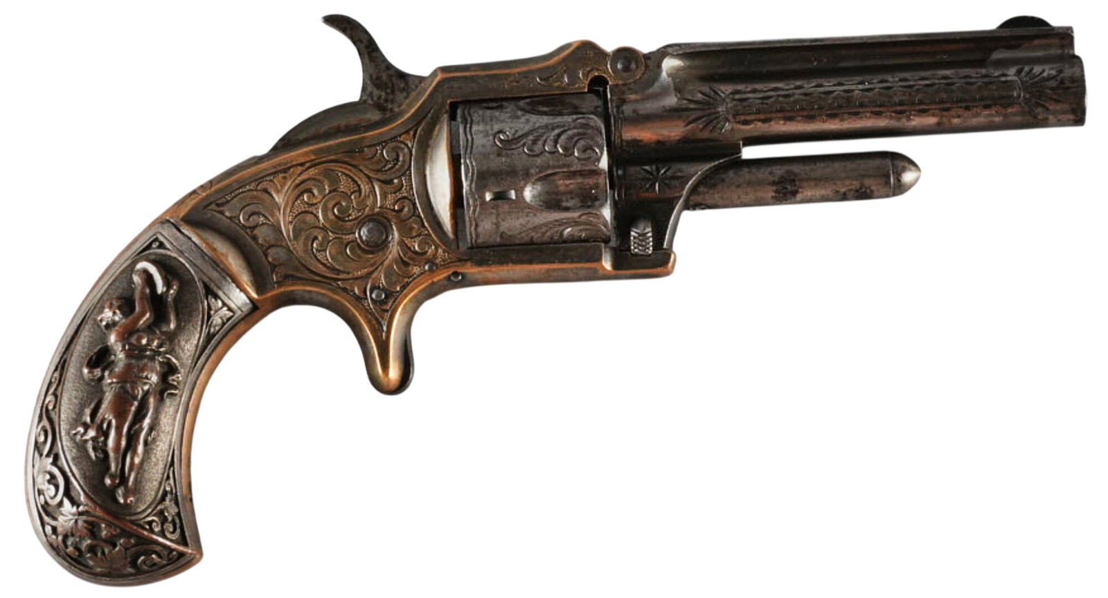Desirable Engraved Marlin No. 32 Standard 1875 Revolver W/ DeGress Grips (1 of 2)