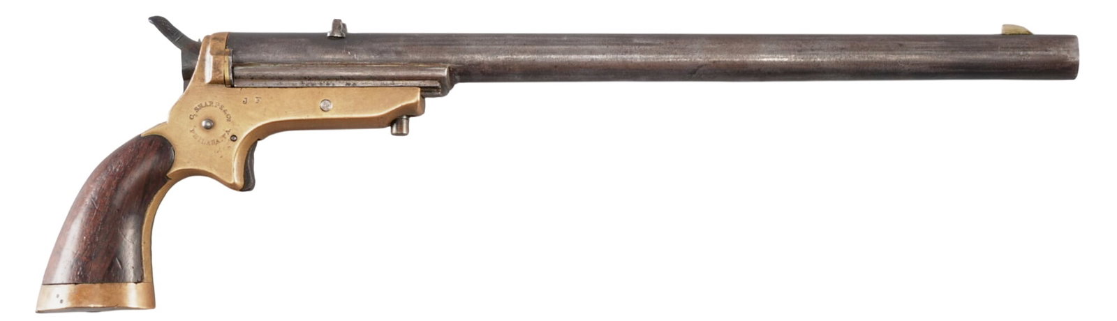 Interesting C. Sharps 2nd Model Pepperbox-Single Shot Conversion Pistol (1 of 2)