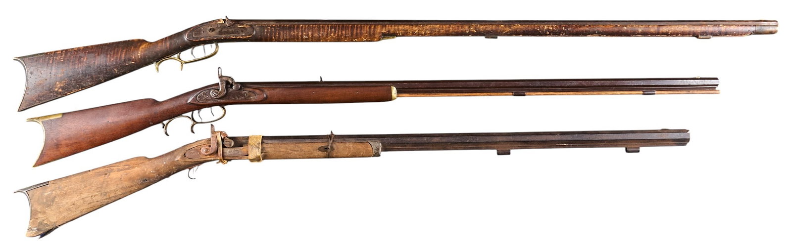 Collection of 3 Percussion Rifles (1 of 4)
