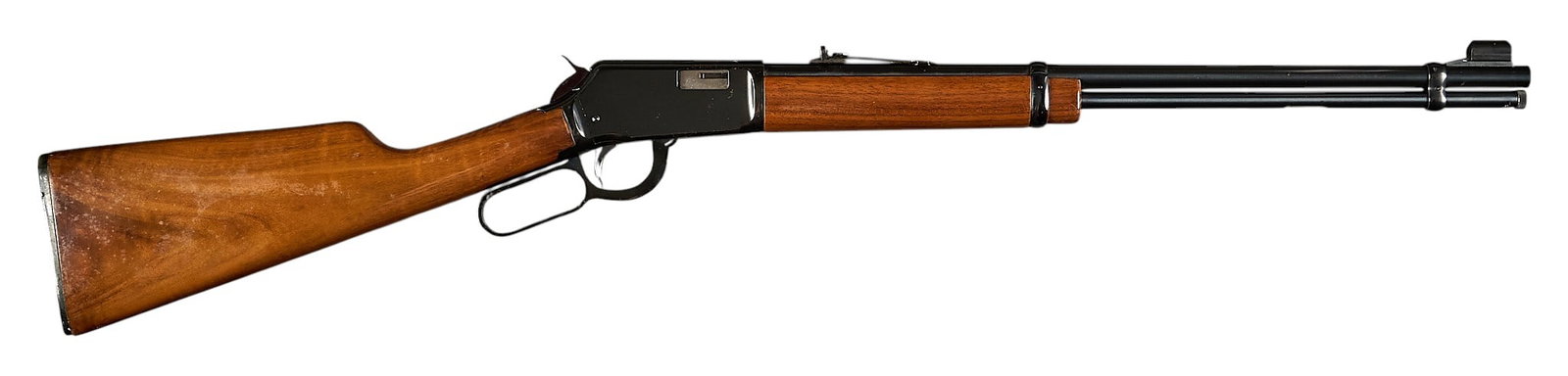 Winchester Model 9422 XTR 22 LR Lever Action Rifle: Serial: F341343 Manufacturer: Winchester Model: 9422 XTR Caliber: 22 LR Barrel length: 20 in. OAL: 37.5 in. Condition: Good; light-moderate wear/scratches & handling marks; some light rust s