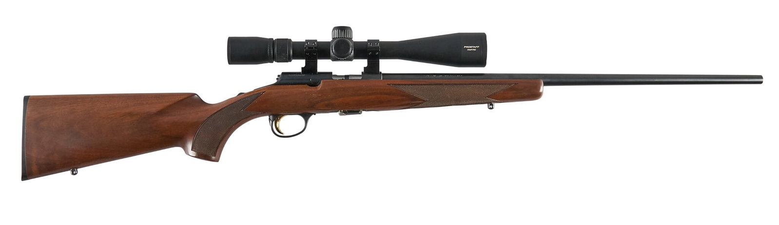 Rare Miroku Browning T-Bolt LH 22LR: Serial: 02090ZN253 Manufacturer: Miroku-Japan / Browning Model: T-Bolt Caliber: 22 LR Barrel Length: 22 in. OAL: 40.25 in. Condition: Very Good; very light wear & handling marks; bore is Inc