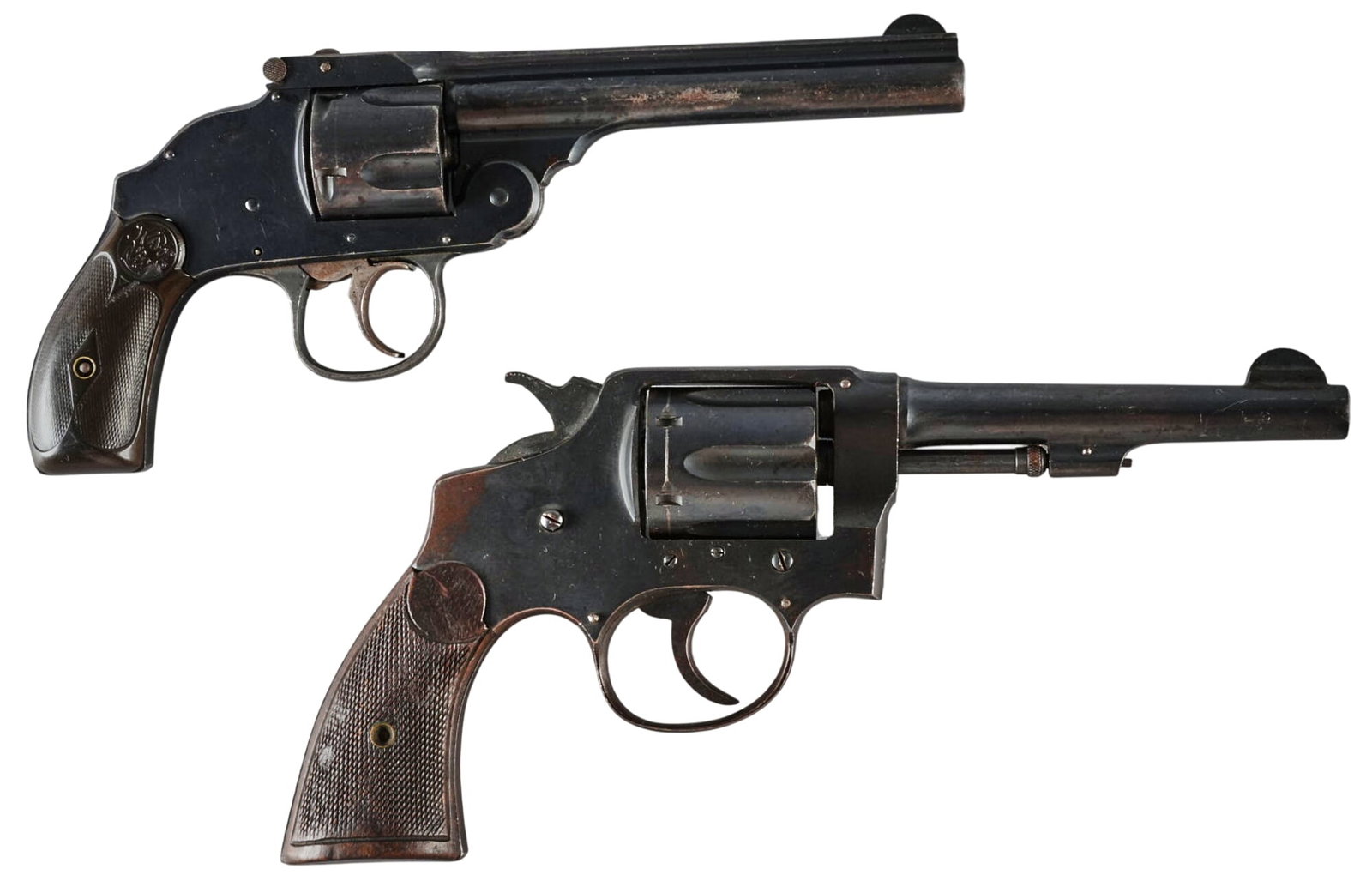 Pair: H&R Hammerless First Model Top Break and Spanish S&W Copy Revolvers (1 of 2)