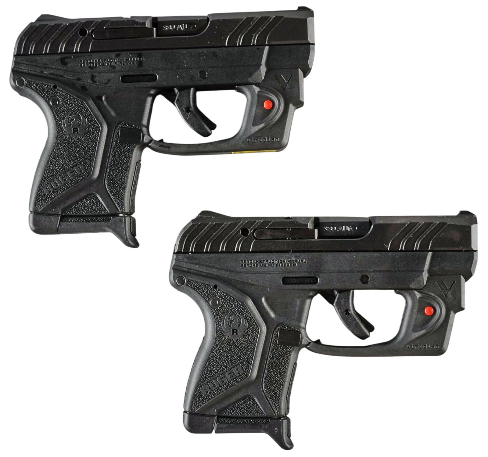 Pair of Ruger LCP II 380 ACP Semi Auto Pistols: Serial: (1) 380692099 ; (2) 380692045 Manufacturer: Ruger Model: LCP II Caliber: 380ACP Barrel Length: 2.75 in. OAL: 5.25 in. Condition: Very Good; both are mostly free of any wear & handling mark