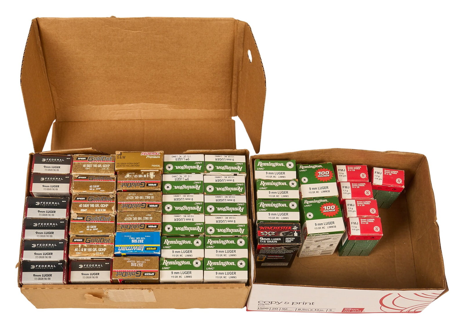 2150 Rounds of Mixed 9mm, 40 S&W & 357 SIG Ammunition (1 of 2)