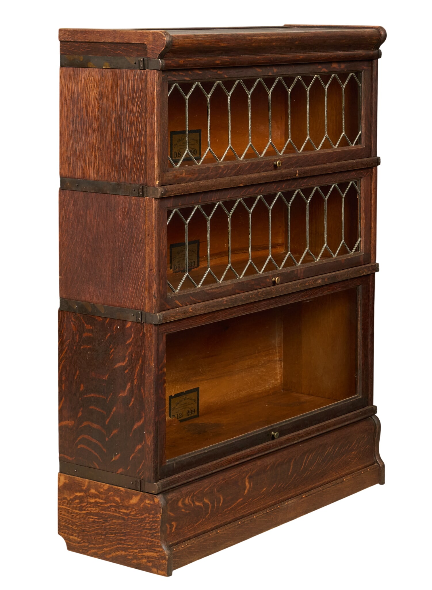 Three-Tier Globe Wernicke Stacking Barrister Bookcase (1 of 4)