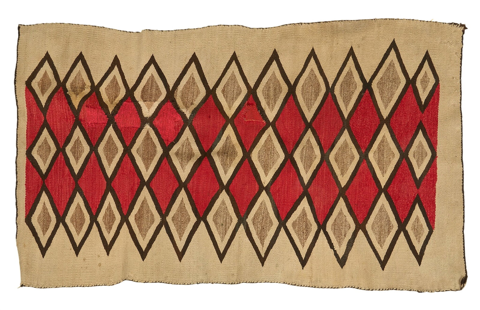 Antique Navajo Rug, 5 ft. 9 in. x 3 ft. 5 in.: Antique Navajo rug 5 ft. 9 in. x 3 ft. 5 in. Provenance: Property from a home in Tomball, Texas 