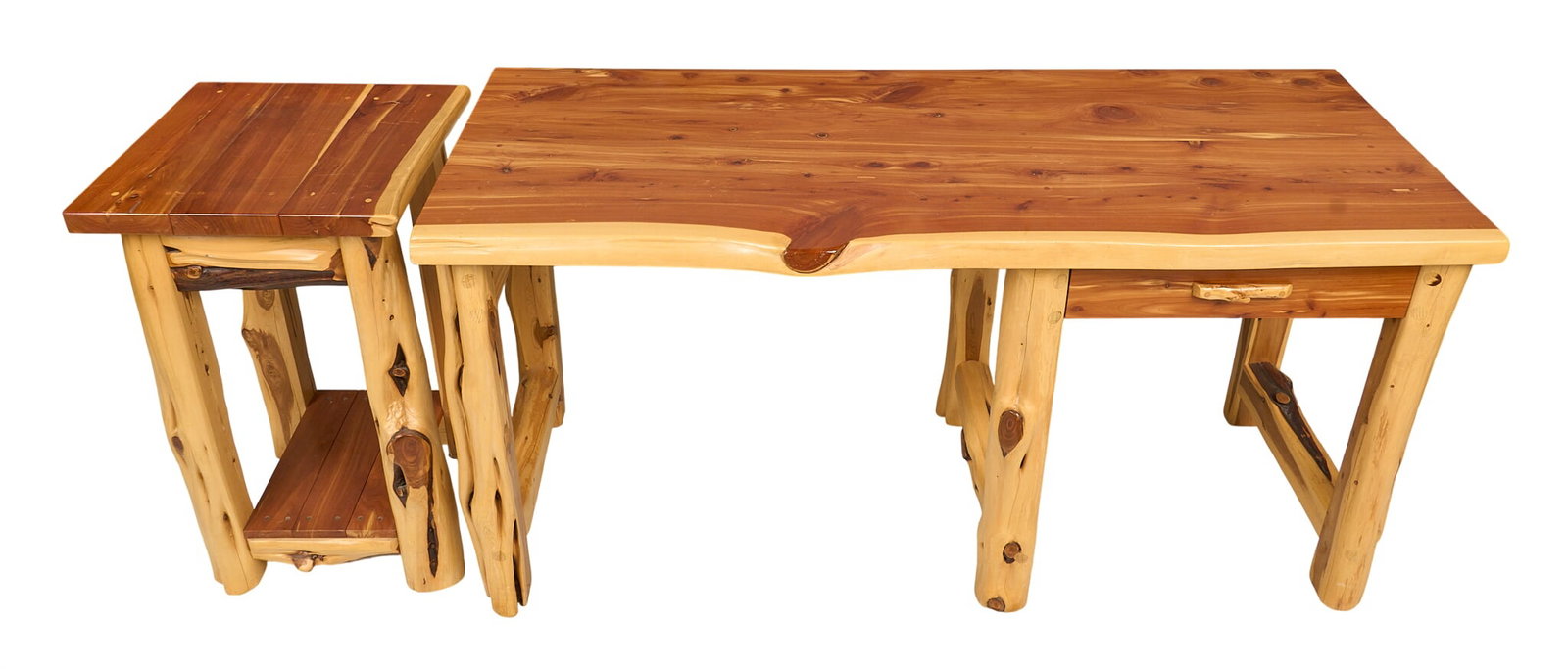 Cedar Desk and Side Table - 3
