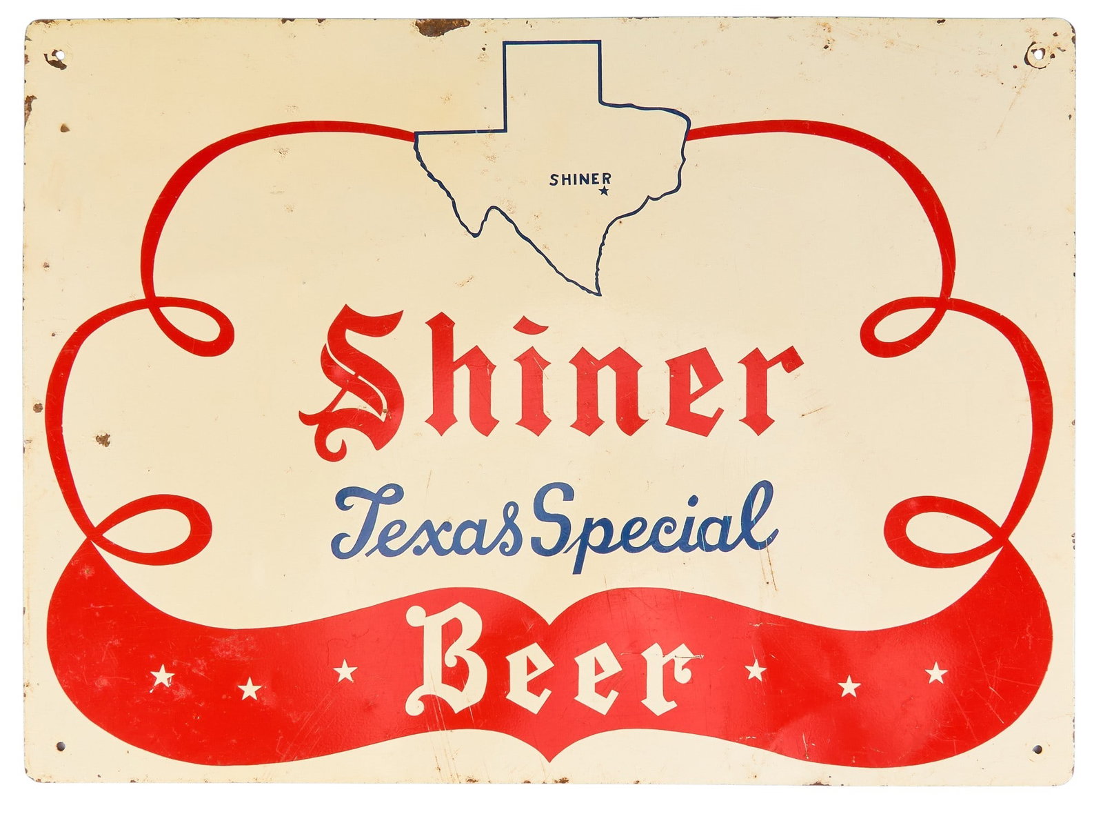 Vintage Shiner Beer Porcelain Sign (1 of 2)