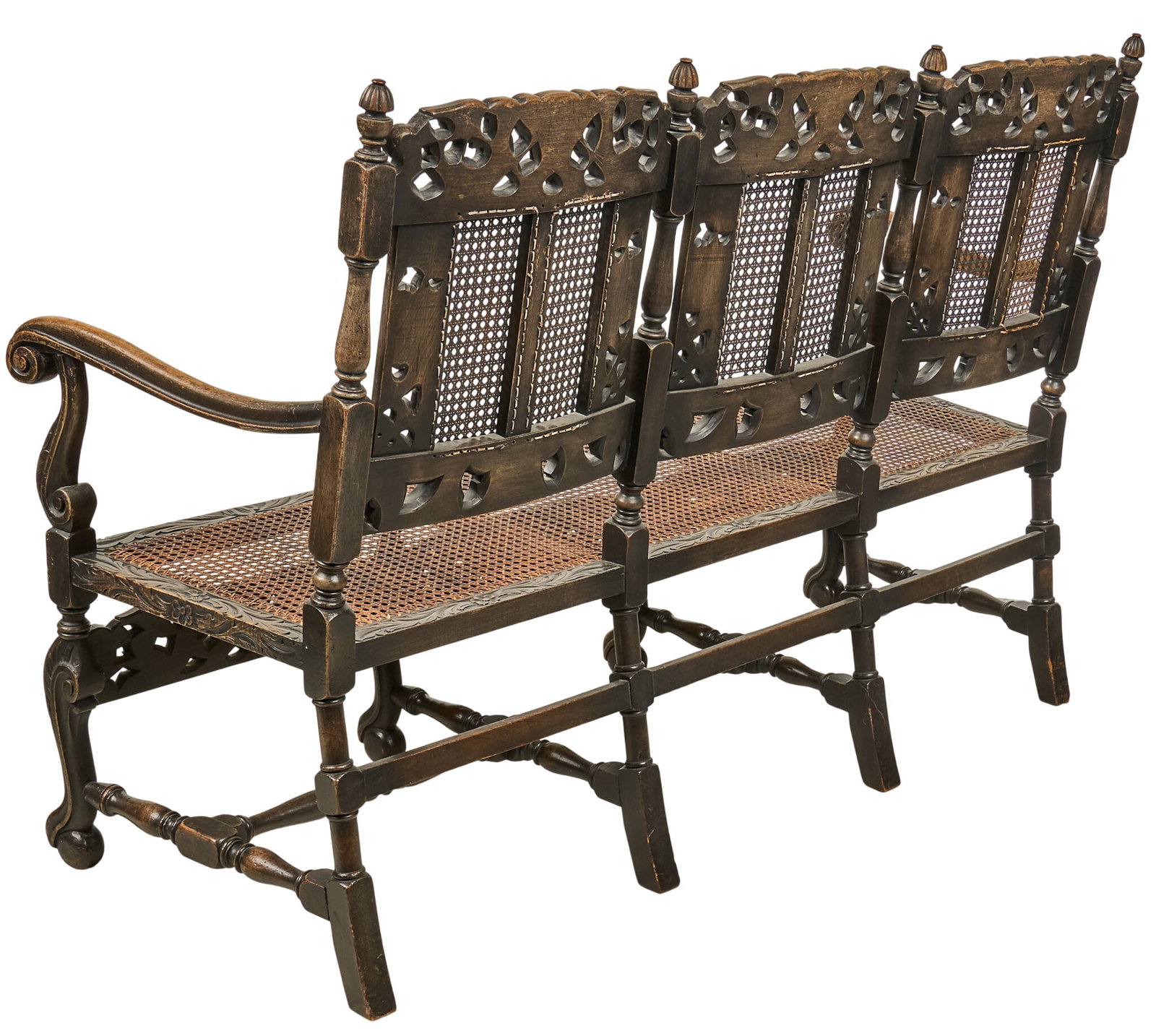 Cane Seated Bench - 4