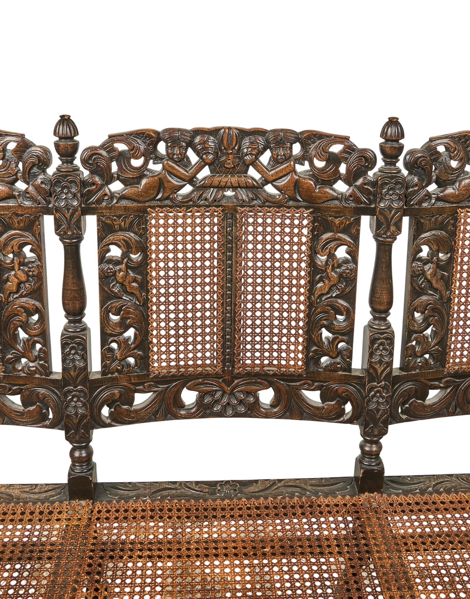 Cane Seated Bench - 5