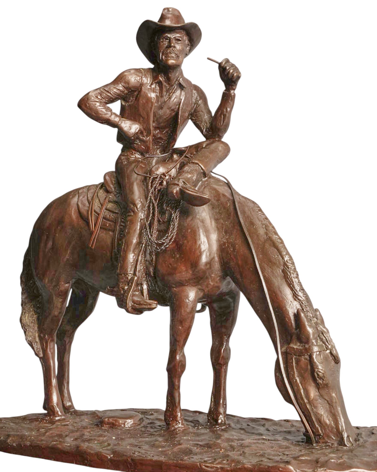 Don Bowen, "Rest Stop": Don Bowen, "Rest Stop", artist-cast bronze sculpture on wooden base, incised signature, edition number 19/30, and date, 1978 height 14 in. x width 15 in. x depth 8 in. Provenance: Prope