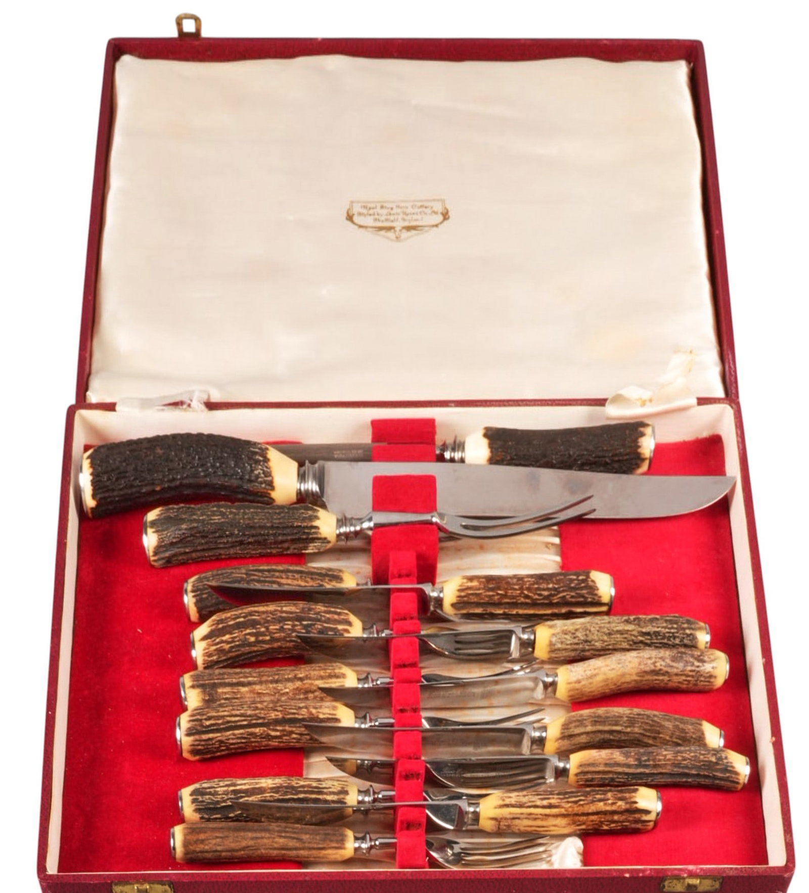Lewis Rose and Co. Real Stag Horn Cutlery Set (1 of 5)