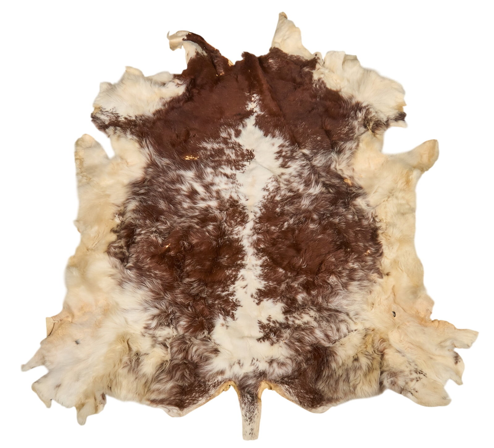 Cow Hide Rug, 7 ft. 8 in. x 6 ft. 4 in.: Cow hide rug 7 ft. 8 in. x 6 ft. 4 in. Provenance: Property from the Estate of Robert A. "Bob" Funk Sr. - trailblazing American businessman, philanthropist, and rancher,