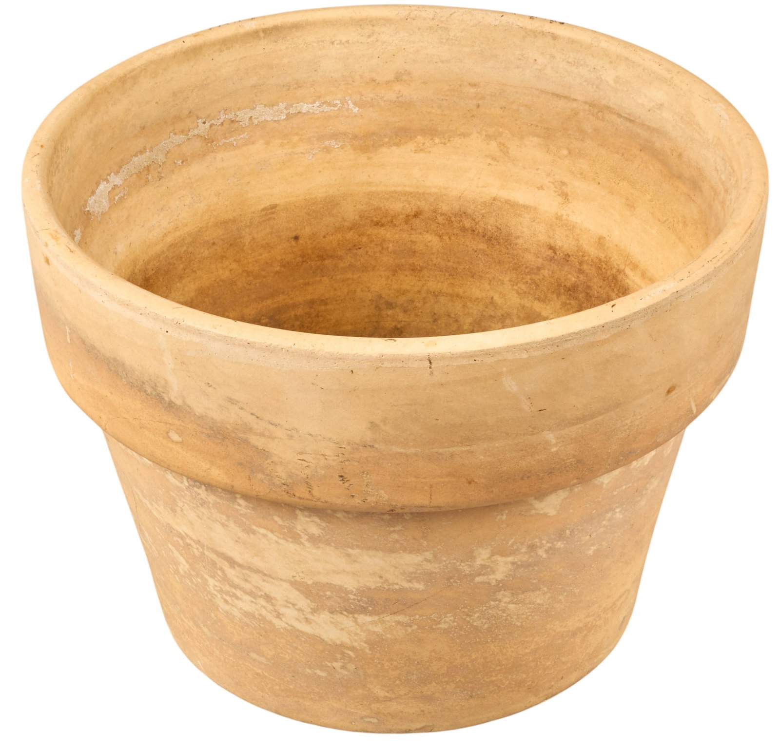 Meyer Flower Pot: Attributed to Meyer Pottery, unglazed flower pot, unmarked height 9 in. x diameter 12.5 in. Provenance: Property from a home in Fredericksburg, Texas 