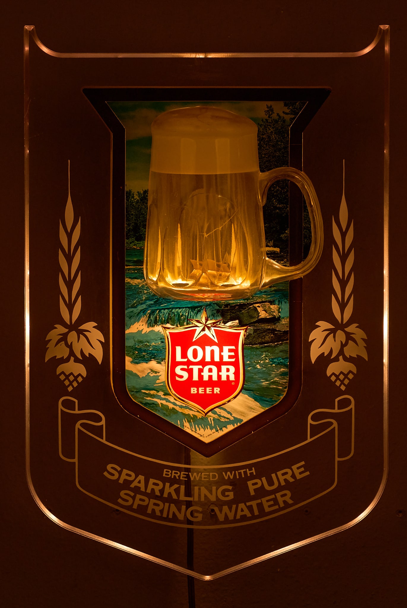 Lone Star Beer Lighted Motion Pitcher Sign, 1970s (1 of 2)