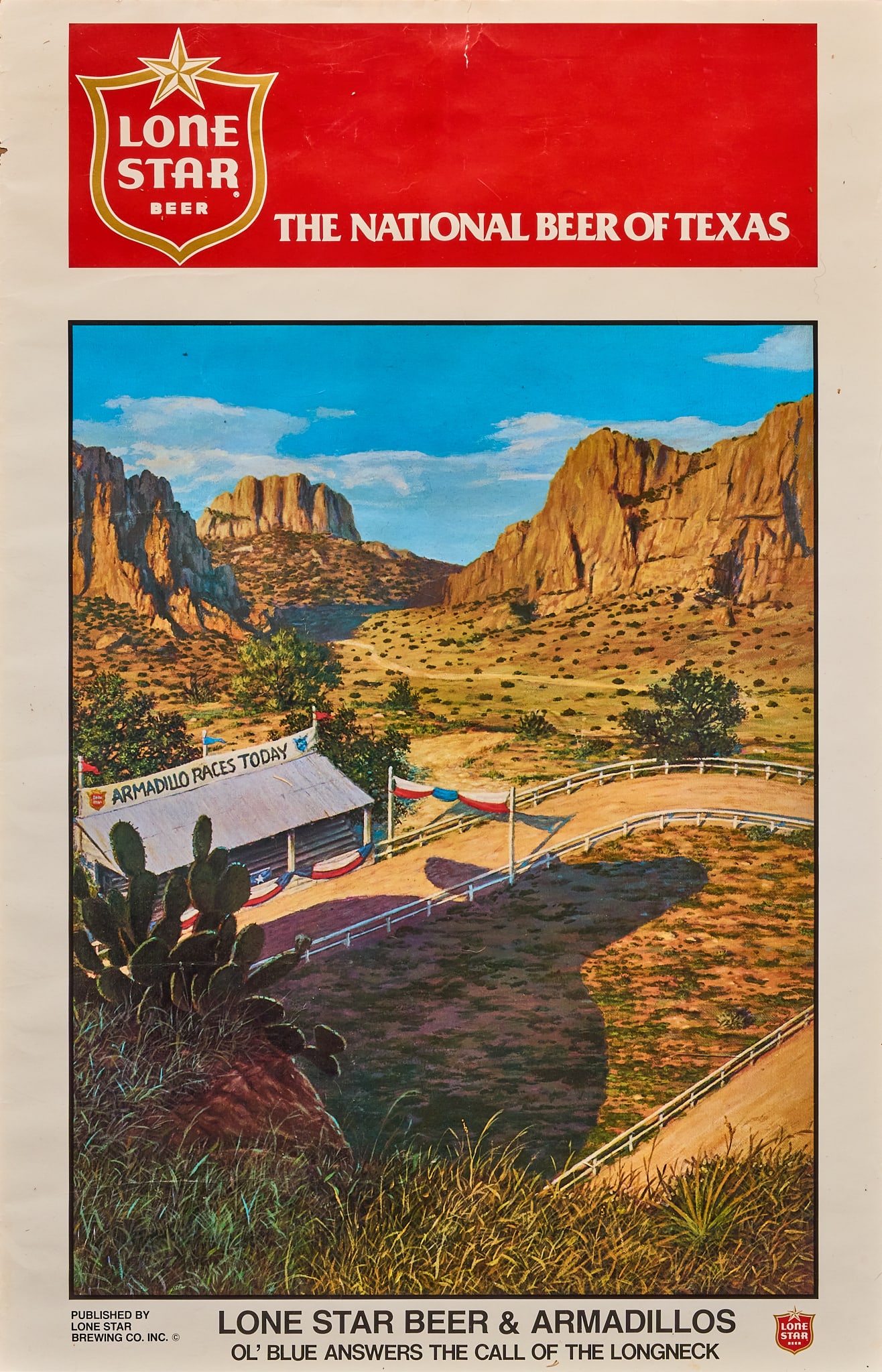 Framed Lone Star Beer & Armadillos Poster (1 of 3)