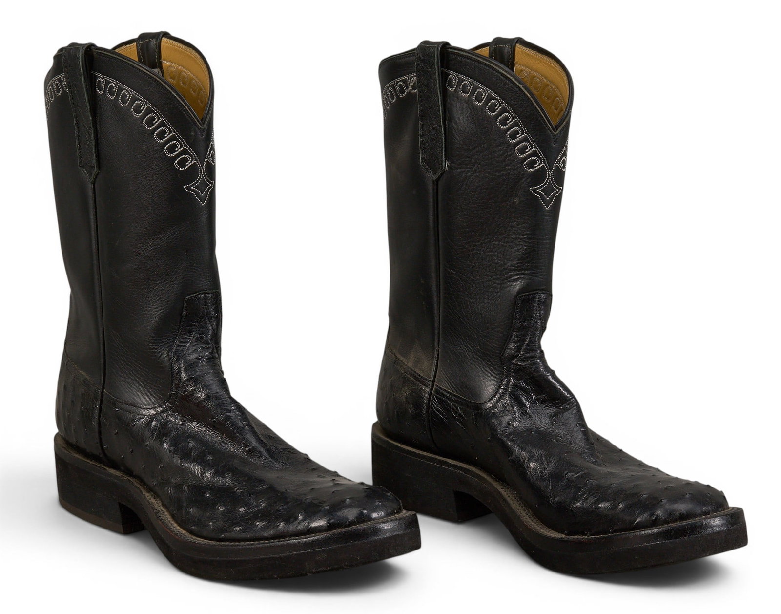 Pair of Rios of Mercedes Ostrich Leather Boots (1 of 6)